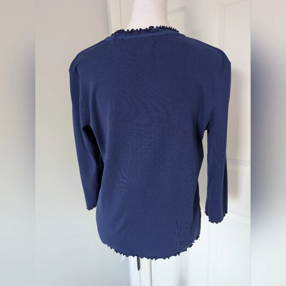 Liz Claiborne Lightweight Navy Blue Women's Summer Sweater